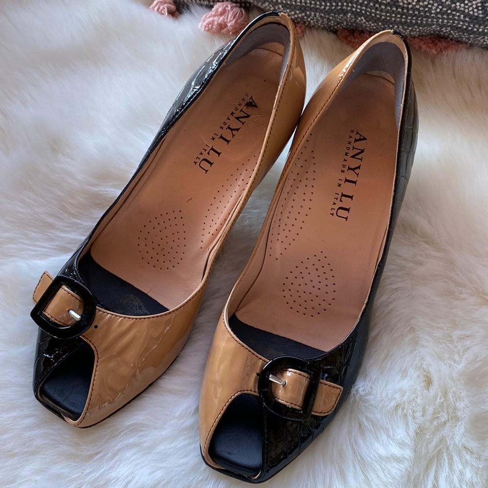 ANYI LU WOMEN HEELS LEATHER MADE IN ITALY SIZE 38